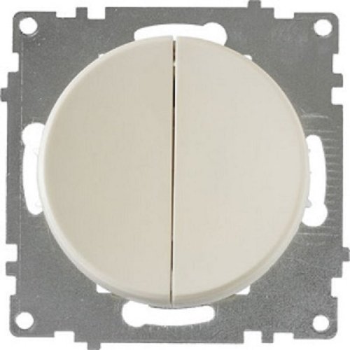 Выключатель без рамки OneKeyElectro Florence 2-кл. бежевый картинка